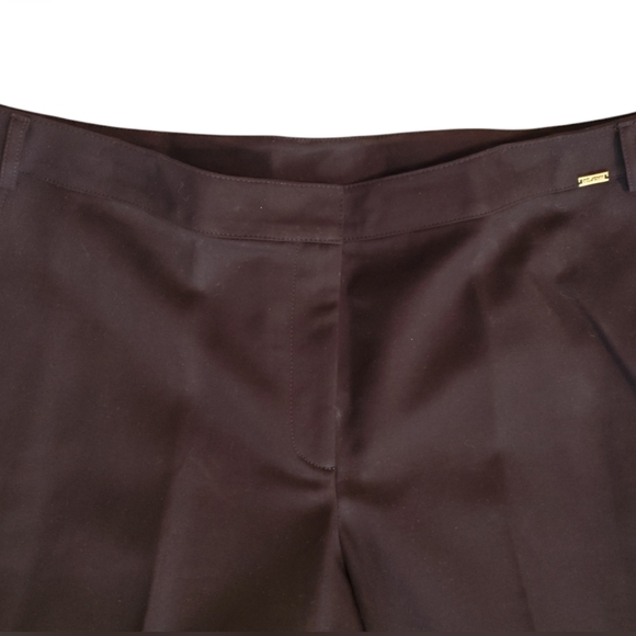 Saint John Dark Brown Long Shorts, With Pockets And Belt Loops Size 16 - Picture 3 of 5